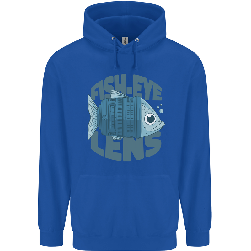 Photography Funny Fisheye Lens Photographer Mens 80% Cotton Hoodie Royal Blue