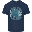 Photography Funny Fisheye Lens Photographer Mens Cotton T-Shirt Tee Top Navy Blue