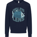 Photography Funny Fisheye Lens Photographer Mens Sweatshirt Jumper Navy Blue