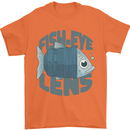 Photography Funny Fisheye Lens Photographer Mens T-Shirt 100% Cotton Orange