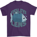 Photography Funny Fisheye Lens Photographer Mens T-Shirt 100% Cotton Purple