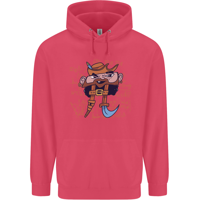 Pi Pirate Funny Maths Equation Geek Nerd Childrens Kids Hoodie Heliconia