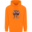 Pi Pirate Funny Maths Equation Geek Nerd Childrens Kids Hoodie Orange
