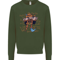 Pi Pirate Funny Maths Equation Geek Nerd Kids Sweatshirt Jumper Forest Green