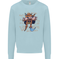 Pi Pirate Funny Maths Equation Geek Nerd Kids Sweatshirt Jumper Light Blue
