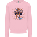 Pi Pirate Funny Maths Equation Geek Nerd Kids Sweatshirt Jumper Light Pink