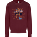Pi Pirate Funny Maths Equation Geek Nerd Kids Sweatshirt Jumper Maroon