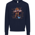 Pi Pirate Funny Maths Equation Geek Nerd Kids Sweatshirt Jumper Navy Blue