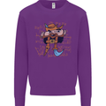 Pi Pirate Funny Maths Equation Geek Nerd Kids Sweatshirt Jumper Purple