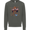 Pi Pirate Funny Maths Equation Geek Nerd Kids Sweatshirt Jumper Storm Grey