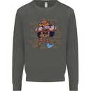 Pi Pirate Funny Maths Equation Geek Nerd Kids Sweatshirt Jumper Storm Grey