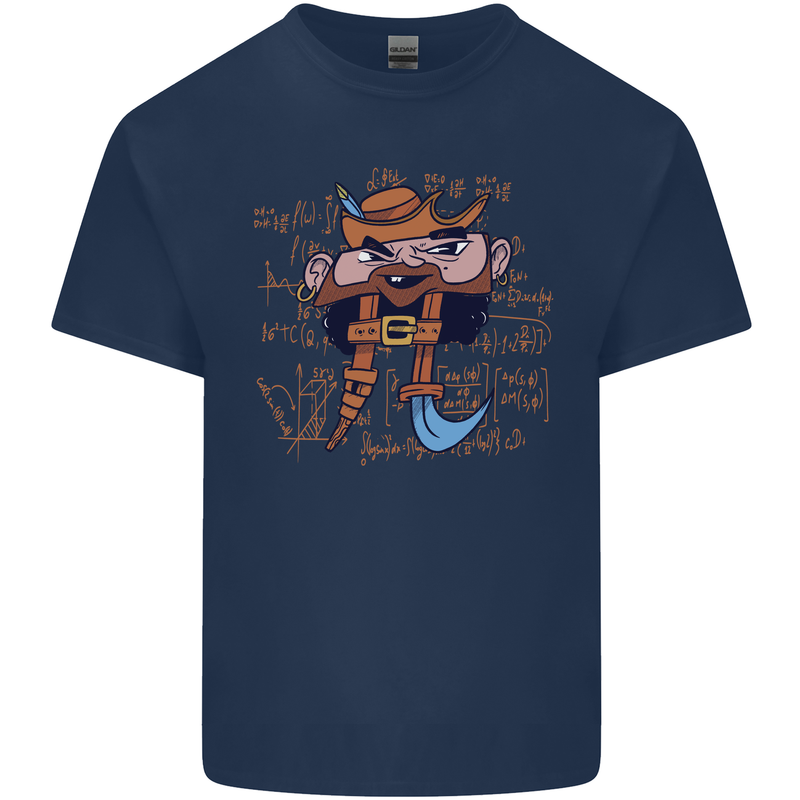 Pi Pirate Funny Maths Equation Geek Nerd Kids T-Shirt Childrens Navy Blue