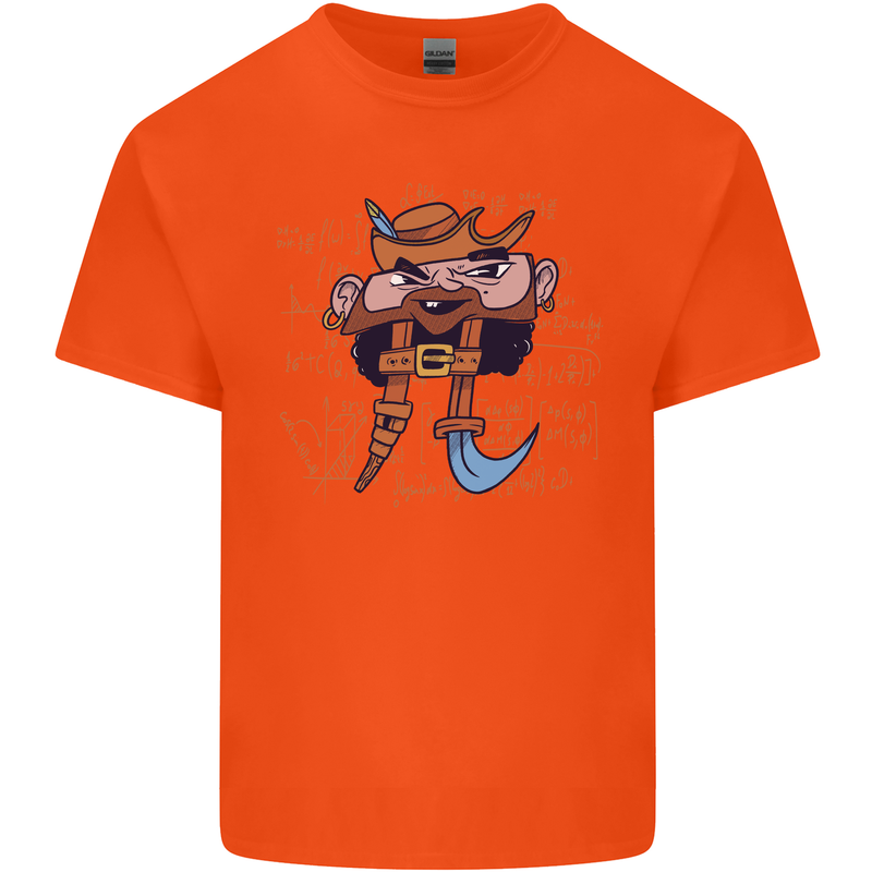 Pi Pirate Funny Maths Equation Geek Nerd Kids T-Shirt Childrens Orange