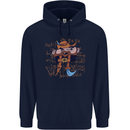Pi Pirate Funny Maths Equation Geek Nerd Mens 80% Cotton Hoodie Navy Blue
