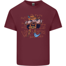 Pi Pirate Funny Maths Equation Geek Nerd Mens Cotton T-Shirt Tee Top Maroon