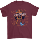 Pi Pirate Funny Maths Equation Geek Nerd Mens T-Shirt 100% Cotton Maroon