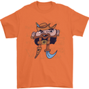 Pi Pirate Funny Maths Equation Geek Nerd Mens T-Shirt 100% Cotton Orange
