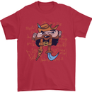 Pi Pirate Funny Maths Equation Geek Nerd Mens T-Shirt 100% Cotton Red
