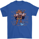 Pi Pirate Funny Maths Equation Geek Nerd Mens T-Shirt 100% Cotton Royal Blue