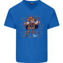 Pi Pirate Funny Maths Equation Geek Nerd Mens V-Neck Cotton T-Shirt Royal Blue