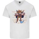 Pi Pirate Funny Maths Equation Geek Nerd Mens V-Neck Cotton T-Shirt White