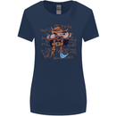 Pi Pirate Funny Maths Equation Geek Nerd Womens Wider Cut T-Shirt Navy Blue