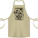 Pick Your Poison Beer Alcohol Skeleton Skull Cotton Apron 100% Organic Khaki