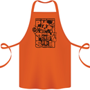 Pick Your Poison Beer Alcohol Skeleton Skull Cotton Apron 100% Organic Orange