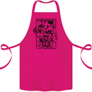 Pick Your Poison Beer Alcohol Skeleton Skull Cotton Apron 100% Organic Pink
