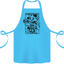 Pick Your Poison Beer Alcohol Skeleton Skull Cotton Apron 100% Organic Turquoise