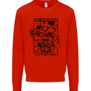 Pick Your Poison Beer Alcohol Skeleton Skull Kids Sweatshirt Jumper Bright Red