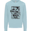 Pick Your Poison Beer Alcohol Skeleton Skull Kids Sweatshirt Jumper Light Blue