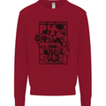 Pick Your Poison Beer Alcohol Skeleton Skull Kids Sweatshirt Jumper Red