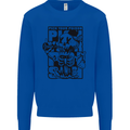 Pick Your Poison Beer Alcohol Skeleton Skull Kids Sweatshirt Jumper Royal Blue