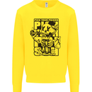 Pick Your Poison Beer Alcohol Skeleton Skull Kids Sweatshirt Jumper Yellow