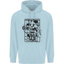 Pick Your Poison Beer Alcohol Skeleton Skull Mens 80% Cotton Hoodie Light Blue