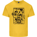 Pick Your Poison Beer Alcohol Skeleton Skull Mens Cotton T-Shirt Tee Top Yellow