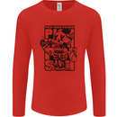 Pick Your Poison Beer Alcohol Skeleton Skull Mens Long Sleeve T-Shirt Red