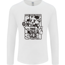 Pick Your Poison Beer Alcohol Skeleton Skull Mens Long Sleeve T-Shirt White