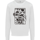 Pick Your Poison Beer Alcohol Skeleton Skull Mens Sweatshirt Jumper White