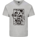 Pick Your Poison Beer Alcohol Skeleton Skull Mens V-Neck Cotton T-Shirt Sports Grey