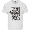 Pick Your Poison Beer Alcohol Skeleton Skull Mens V-Neck Cotton T-Shirt White