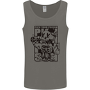 Pick Your Poison Beer Alcohol Skeleton Skull Mens Vest Tank Top Charcoal