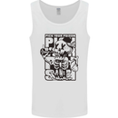 Pick Your Poison Beer Alcohol Skeleton Skull Mens Vest Tank Top White
