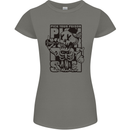 Pick Your Poison Beer Alcohol Skeleton Skull Womens Petite Cut T-Shirt Charcoal