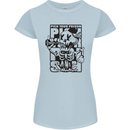 Pick Your Poison Beer Alcohol Skeleton Skull Womens Petite Cut T-Shirt Light Blue