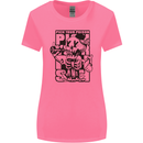 Pick Your Poison Beer Alcohol Skeleton Skull Womens Wider Cut T-Shirt Azalea