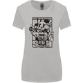 Pick Your Poison Beer Alcohol Skeleton Skull Womens Wider Cut T-Shirt Sports Grey