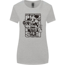 Pick Your Poison Beer Alcohol Skeleton Skull Womens Wider Cut T-Shirt Sports Grey