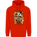Pick Your Poison Beer Alcohol Skull Skeleton Childrens Kids Hoodie Bright Red